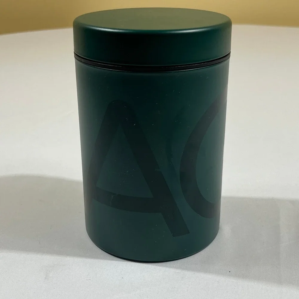 Athletic Greens AG1 Canister Set Green Metal Storage Jar with Scoop